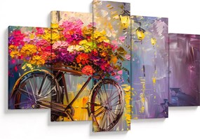Kép - Kerék virágokkal (150x105 cm)