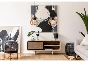 Csillár zsinóron BERGO 2xE27/60W/230V fekete