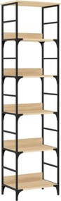 vidaXL sonoma tölgyfa könyvespolc 50 x 33 x 188,5 cm rétegelt fából