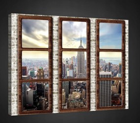 Vászonkép falikép város utca híd 100x75