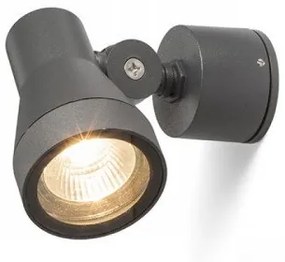 LED lámpatest , spot ,  GU10 , oldalfali , antracitszürke , kültéri , IP54 , RENDL , DIREZZA