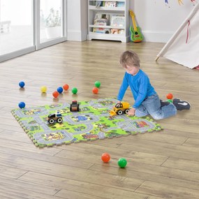 Jascha gyermek puzzle szőnyeg, 9 részes, utcák