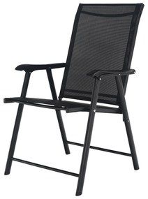 Összecsukható kerti szék, fekete, Adola