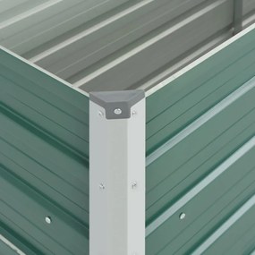 zöld horganyzott acél kerti magaságyás 100 x 40 x 77 cm