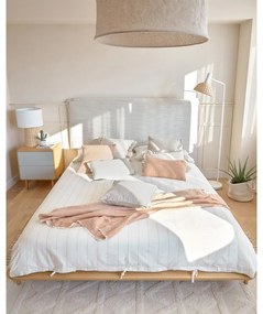 Szürke-natúr színű éjjeliszekrény Anielle – Kave Home