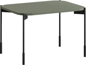 Sonatia dohányzóasztal 60 cm téglalap alakú fém lábakkal - olíva