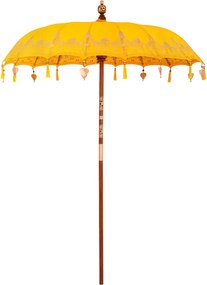 vidaXL Balinéz Napernyő Sárga 185 x 185 x 260 cm Pamut