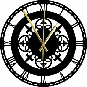 Falióra Fa Modern Csendes Római Számok Iparos 45 cm