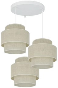 Brilagi - SPACE YUTE 3xE27/15W/230V krém-fehér függeszték