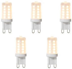 5 darabos készlet G9 dimmelhető LED izzók 3W 280 lm 2700K