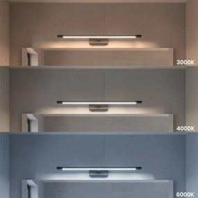 Fürdőszobai LED tükörvilágítás KLIMT LED/12W/230V 3000/4000/6000K 60 cm IP44 fekete