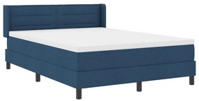 Boxspring Ágy Matrac csomagban, kék, 140 x 190 cm, szövet