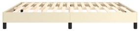 krémszínű műbőr rugós ágykeret 180x200 cm