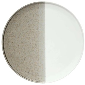 Dupla színes porcelán desszertes tányér barna fehér