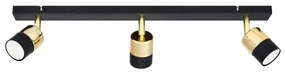 LED Spotlámpa TUBSSON 3xGU10/4,8W/230V fekete/arany