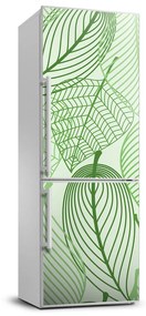 Hűtőre ragasztható matrica Zöld levelek FridgeStick-70x190-f-69861578