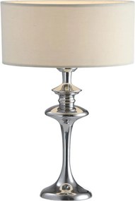 Cosmolight glamour klasszikus asztali lámpa abu dhabi fehér króm cost01413ch-wh
