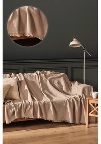 Barna újrahasznosított pamut ágytakaró 170x205 cm Merlin – Mijolnir
