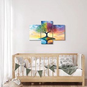 Kép – Évszakok festett fája (90x60 cm)
