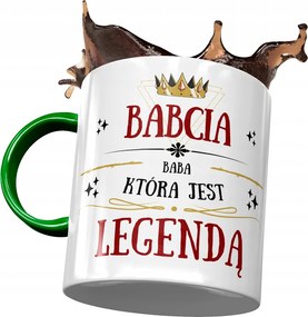 Zöld Bögre Nagymama Napjára Nyomtatott Fotóval