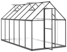 antracitszürke alumínium melegház alapvázzal 334x169x195 cm