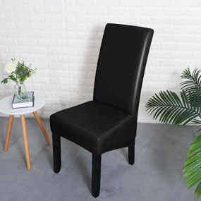 Magastámlás, hosszú székhuzat (vízálló műbőr, rugalmas, mosható, fekete)