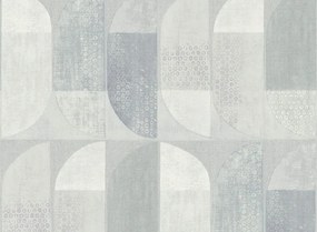 Szürke Tapéta Hygge Stílusban Geometriai Minták Vinil Absztrakt