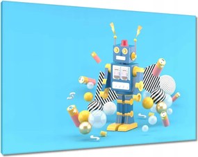 Vászonkép 100x70 Kék robot
