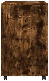 füstös tölgy színű szerelt fa kerekes szekrény 60 x 48 x 81 cm