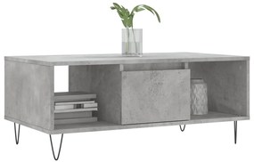 Betonszürke szerelt fa dohányzóasztal 90x50x36,5 cm