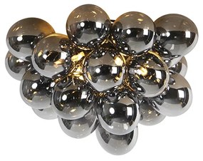 Dizájner mennyezeti lámpa fekete füstüveggel 6 lámpás - Uvas