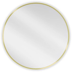 Mexen Loft, kerek fürdőszobai tükör 70 cm, keret színe arany fényes, 9850-070-070-000-50
