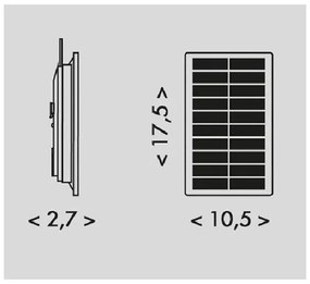 Ecolite DX-SOLAR-3000/5M - LED Napelemes Szalag 3,7V 2400 mAh 5m IP65