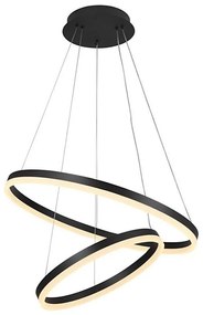 Brilagi - LED Dimmelhető csillár zsinóron CIRCLE LED/70W/230V 3000-6500K fekete + távirányító