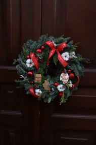 Karácsonyi Koszorú Nemes Jelenfából, 60 cm-es koszorú, Karácsony