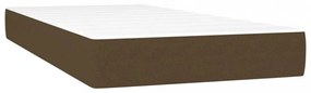 barna szövet rugós és LED-es ágy matraccal 90x200 cm
