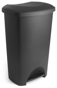 Fekete műanyag pedálos szemetes 50 l – Addis