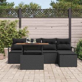 Kert étkező szett párnával 6 pcs Fekete és Barna