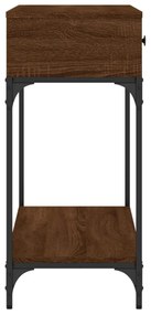 barna tölgyszínű szerelt fa tálalóasztal 100 x 34,5 x 75 cm