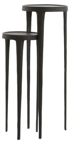 Fém kerek tárolóasztal szett 2 db-os ø 35 cm Tobias – Light &amp; Living