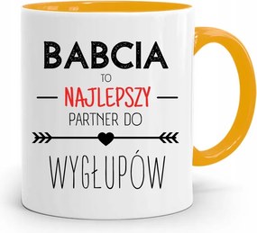 Sárga Bögre Nagymama Napja Legjobb Partner Ajándék fényképes nyomtatással