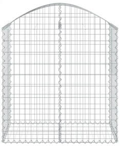 íves horganyzott vas gabion kosár 100x50x100/120 cm