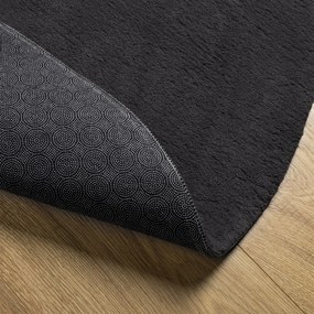 Területi Szőnyeg Fekete 140x200 cm Polyester Csúszásmentes