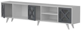 TV szekrény Sinef - White , Anthracite