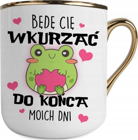 Fehér-arany Bögre, Teljesen Felidegesítelek Ajándék A Párodnak