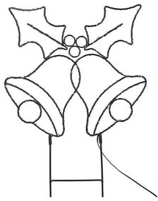 Solight 1V289 - LED kültéri karácsonyi dekoráció 100xLED/3xAA IP44 meleg fehér csengők