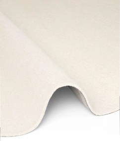 Krémszínű kézi szövésű gyapjú kerek szőnyeg ø 160 cm Puristic Knots – Elle Decoration