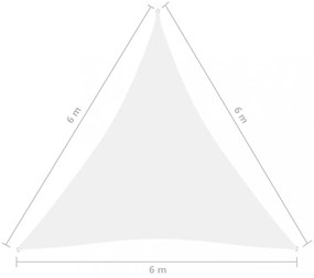 fehér háromszögű oxford-szövet napvitorla 6 x 6 x 6 m