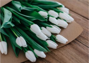 Egy csokor fehér tulipán képe (70x50 cm)