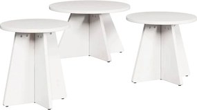 vidaXL Dohányzóasztal 3 pcs Fehér
